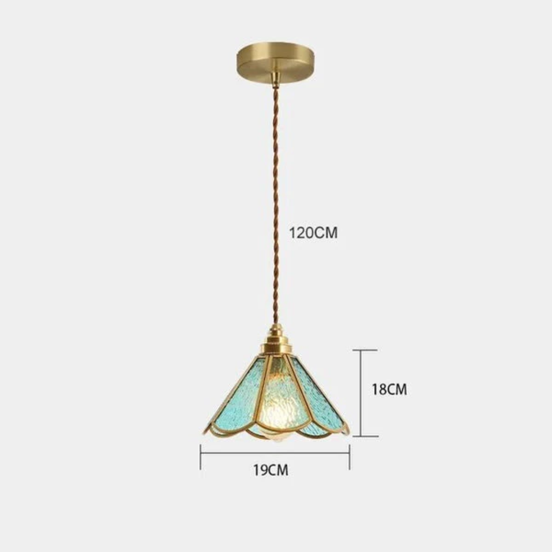 Lunavera | Vintage szklana lampa wisząca w kształcie kwiatu