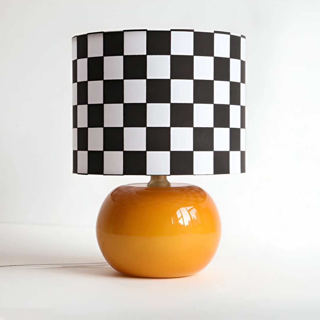 Nivora | Lampa stołowa szklana w kratkę