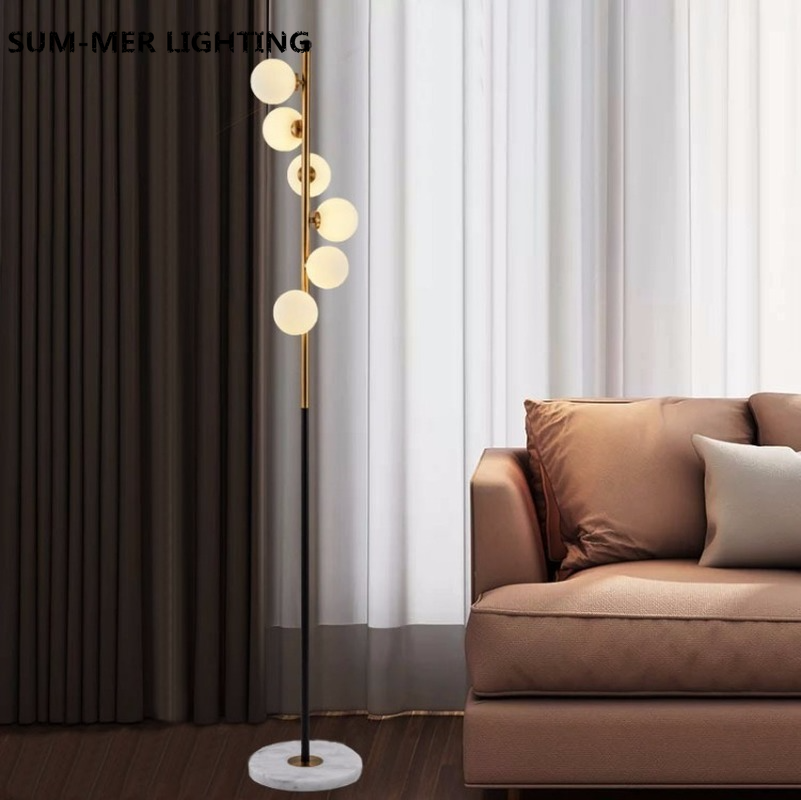 Celestina | Designerska lampa podłogowa z kulistym światłem
