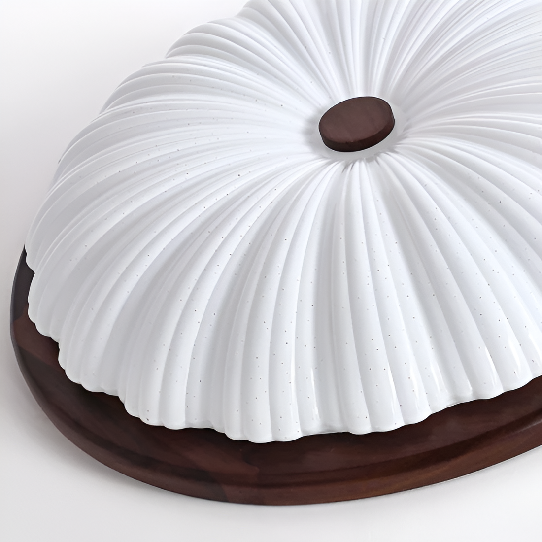 Vintage | Amerykańska drewniana lampa sufitowa