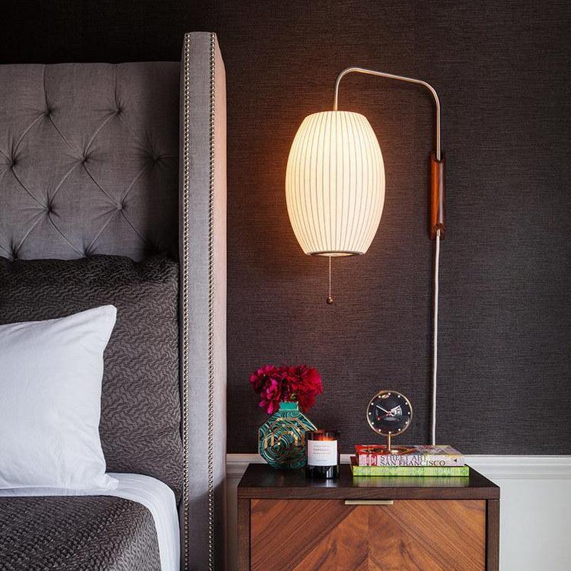 Eryvia | Owalna lampa ścienna z tkaniny