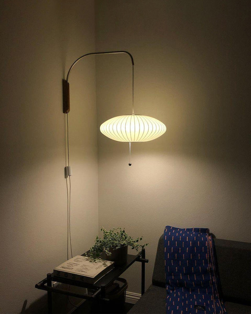Eryvia | Owalna lampa ścienna z tkaniny