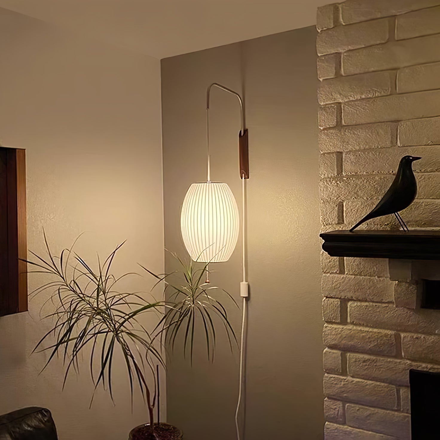 Eryvia | Owalna lampa ścienna z tkaniny