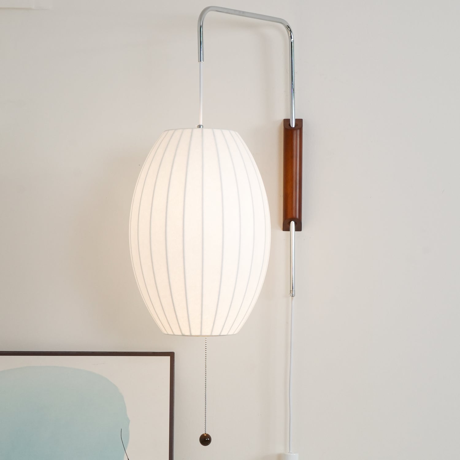 Eryvia | Owalna lampa ścienna z tkaniny