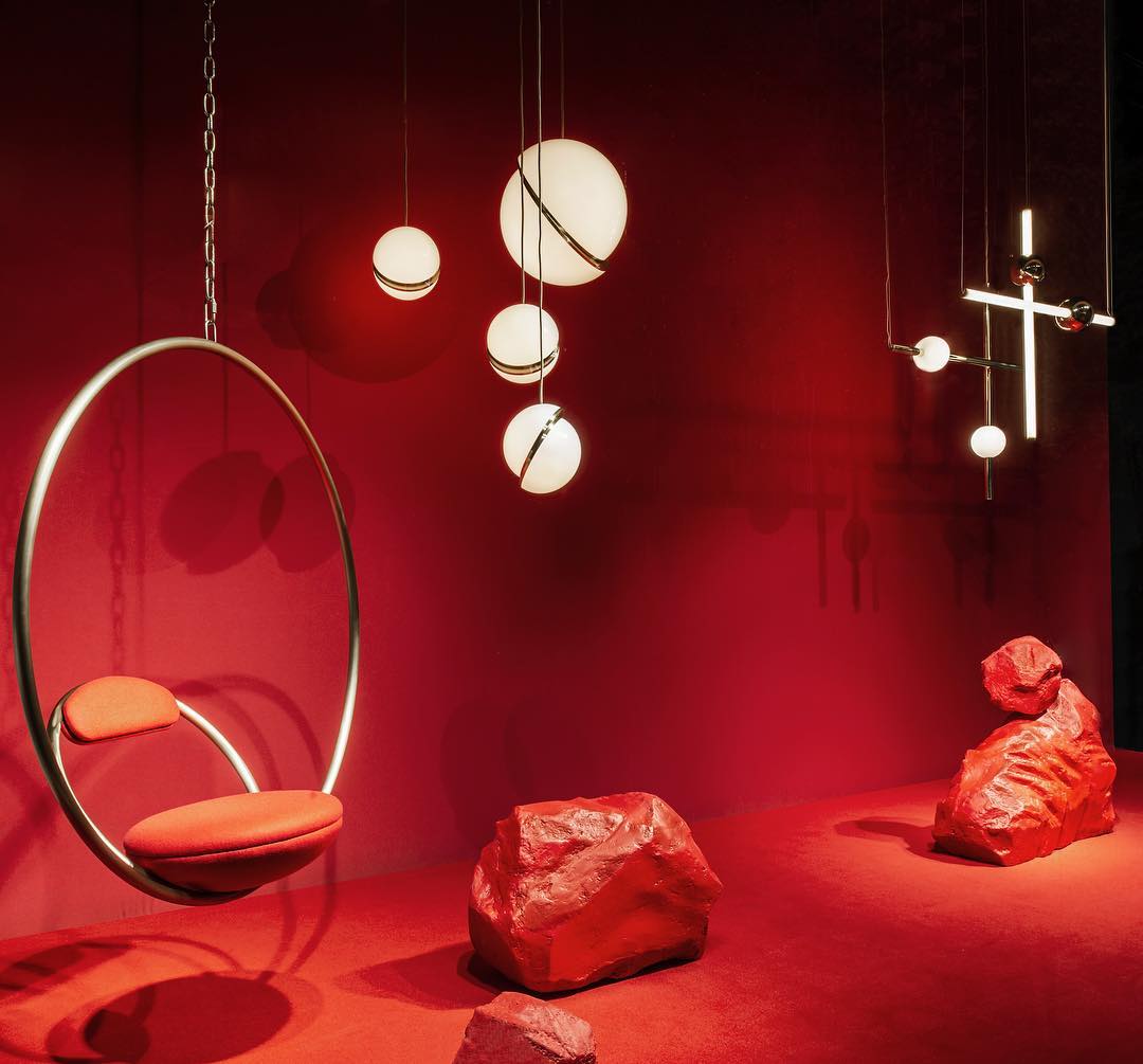 Solenne | Lampa wisząca kulista z złotymi akcentami