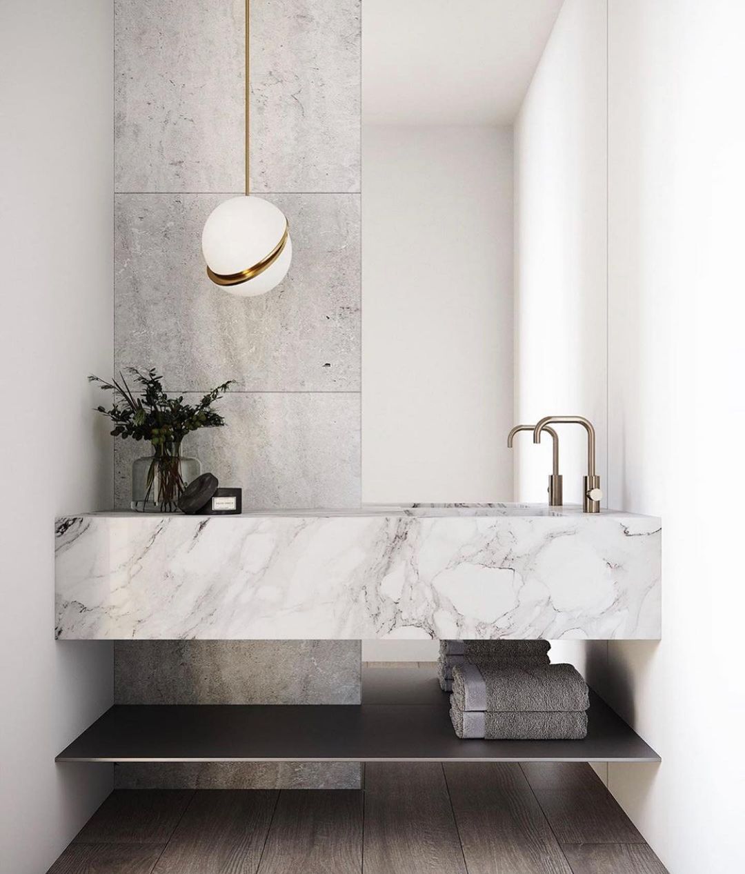 Solenne | Lampa wisząca kulista z złotymi akcentami