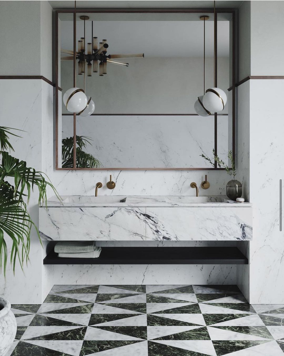 Solenne | Lampa wisząca kulista z złotymi akcentami