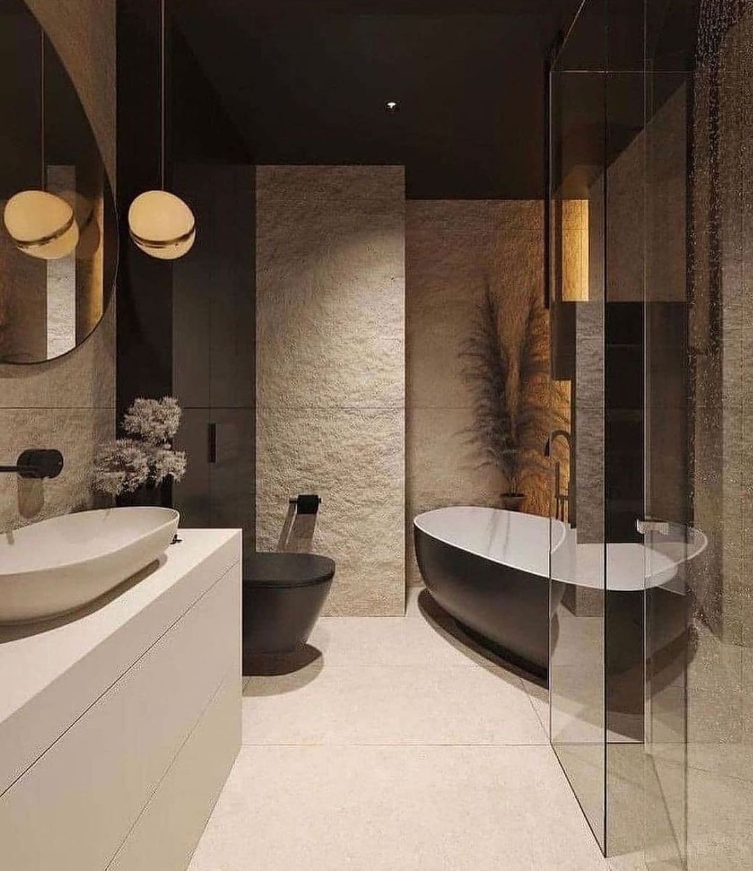 Solenne | Lampa wisząca kulista z złotymi akcentami