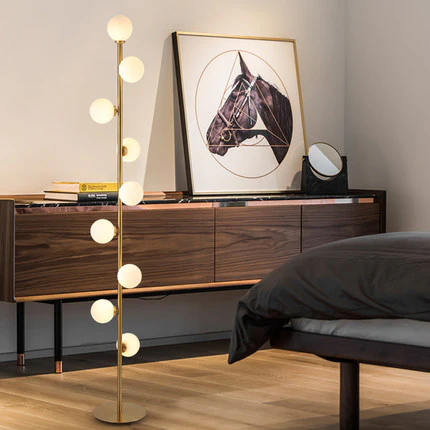 Celestina | Designerska lampa podłogowa z kulistym światłem