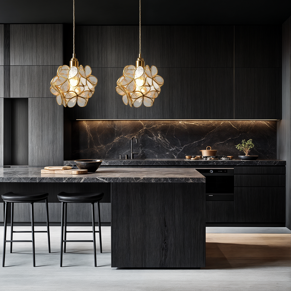 Kształt kwiatu | Szklana lampa wisząca LED