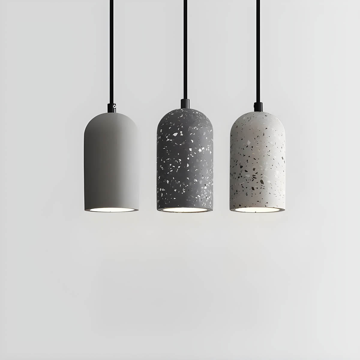 Nerian | Lampa wisząca cylindryczna o wyglądzie lastryko
