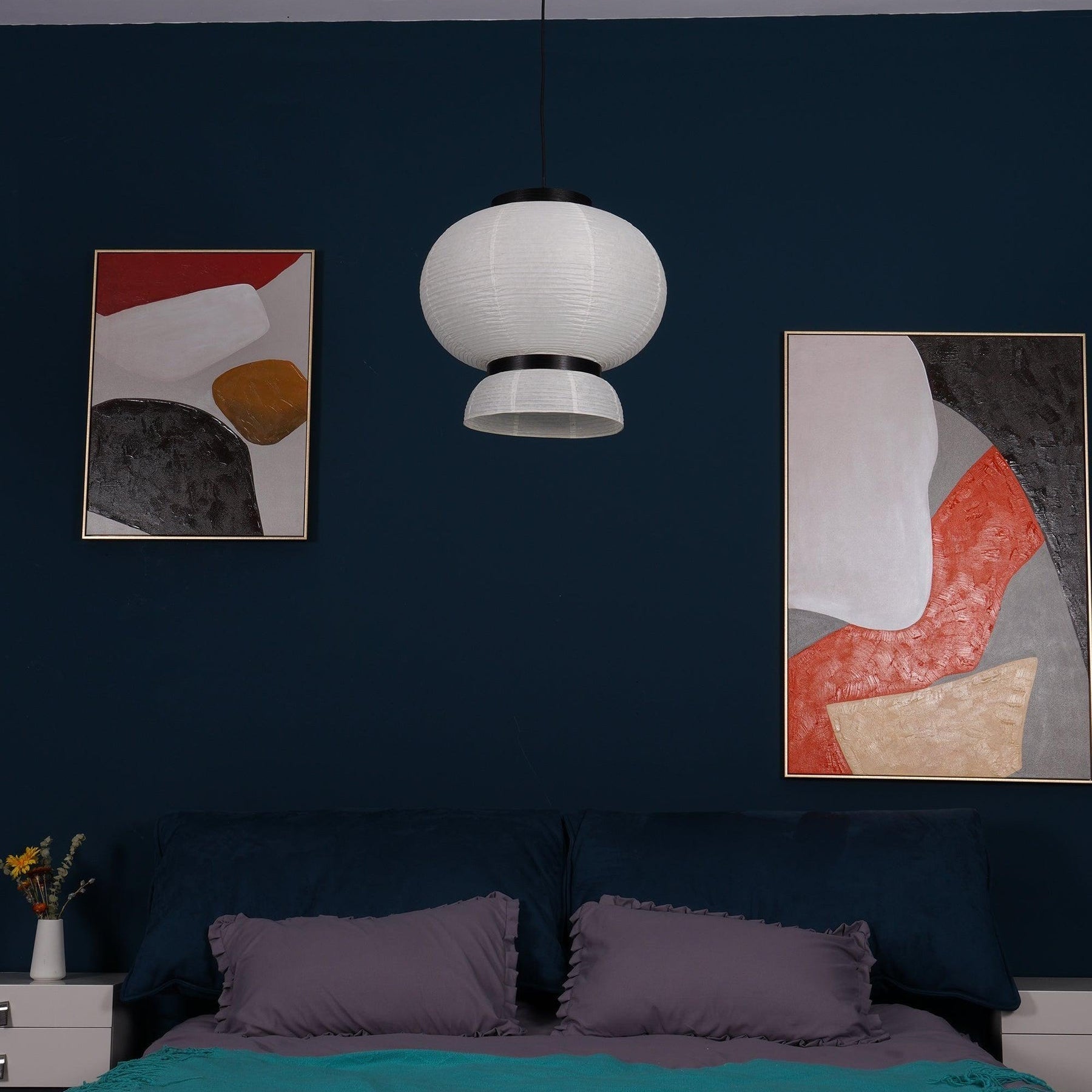 Japandi | Lampa wisząca z papieru, lampa sufitowa