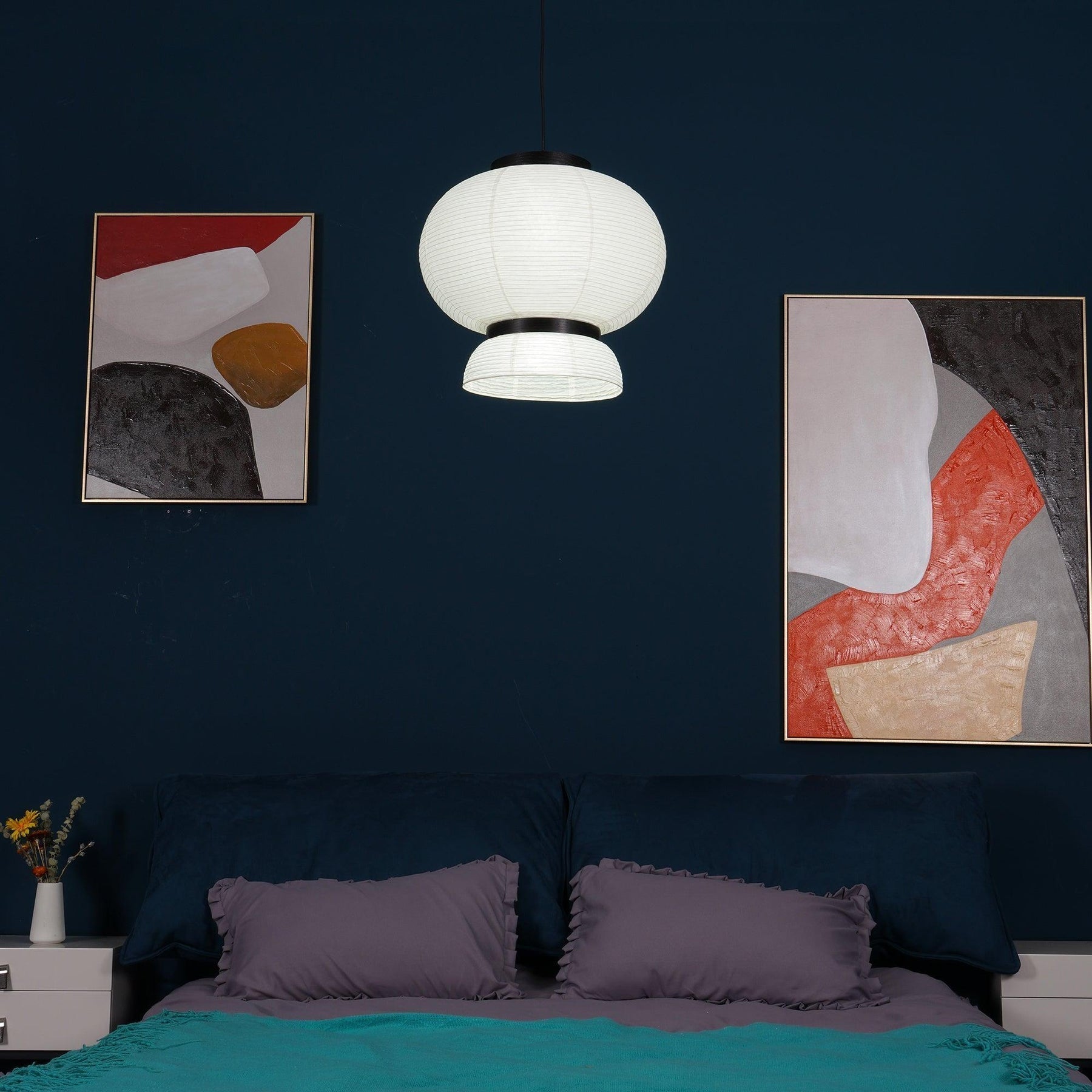 Japandi | Lampa wisząca z papieru, lampa sufitowa