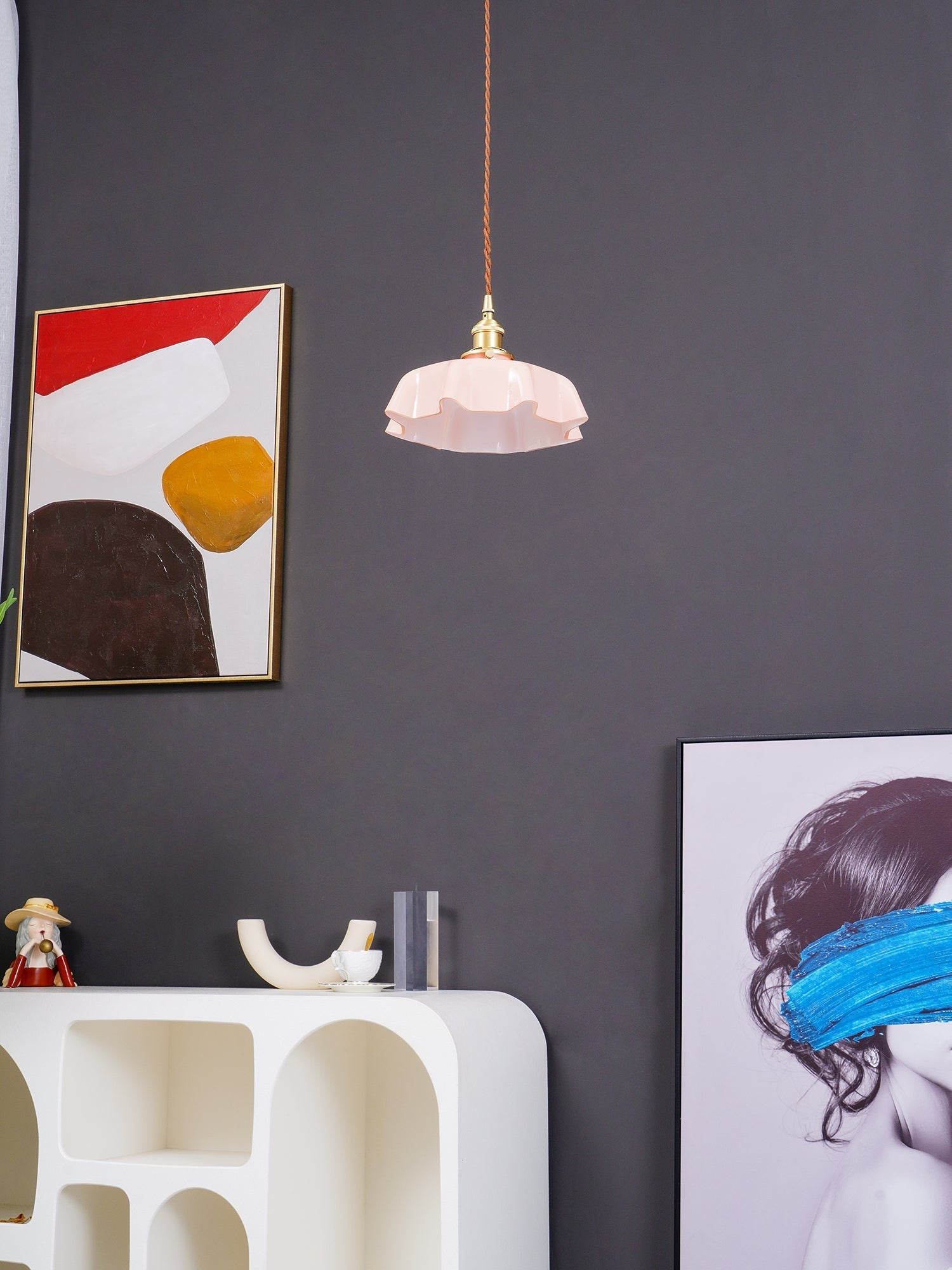 Valdina | Klosz do lampy wiszącej z falistym brzegiem