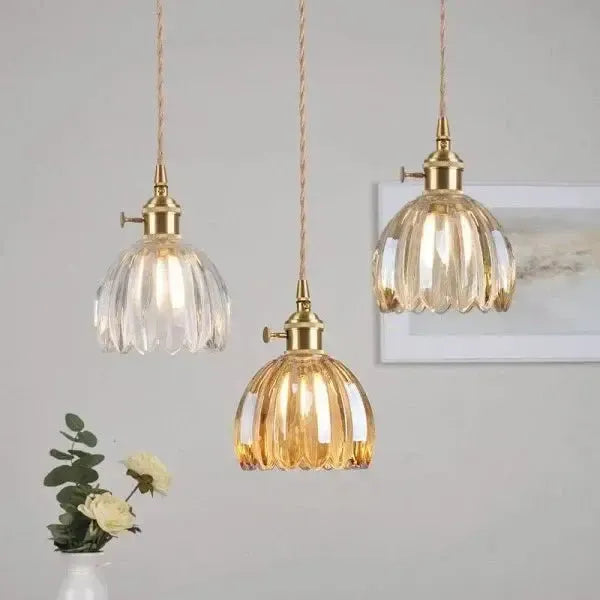Corvya | Lampa wisząca w kształcie szklanego kwiatu
