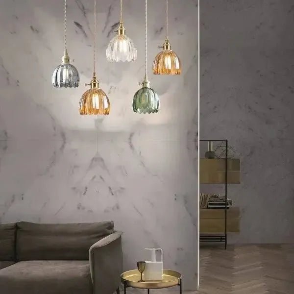 Corvya | Lampa wisząca w kształcie szklanego kwiatu