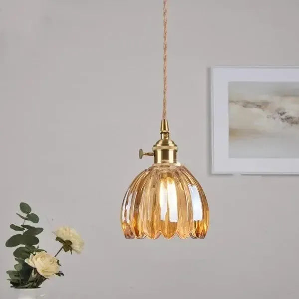 Corvya | Lampa wisząca w kształcie szklanego kwiatu