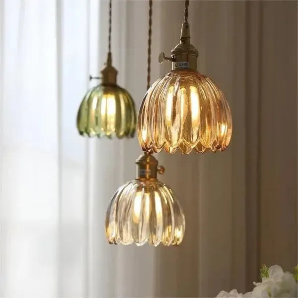 Corvya | Lampa wisząca w kształcie szklanego kwiatu