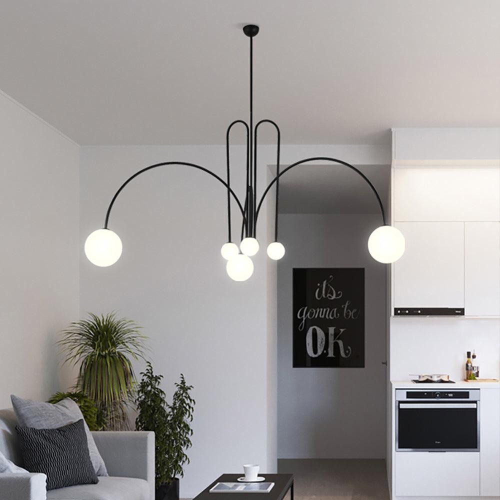 Arlina – designerska lampa sufitowa z szklanymi kulkami