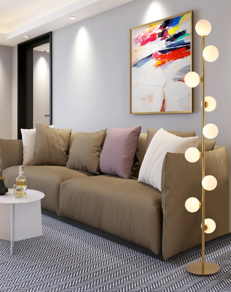 Celestina | Designerska lampa podłogowa z kulistym światłem