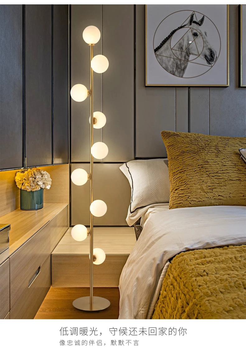 Celestina | Designerska lampa podłogowa z kulistym światłem