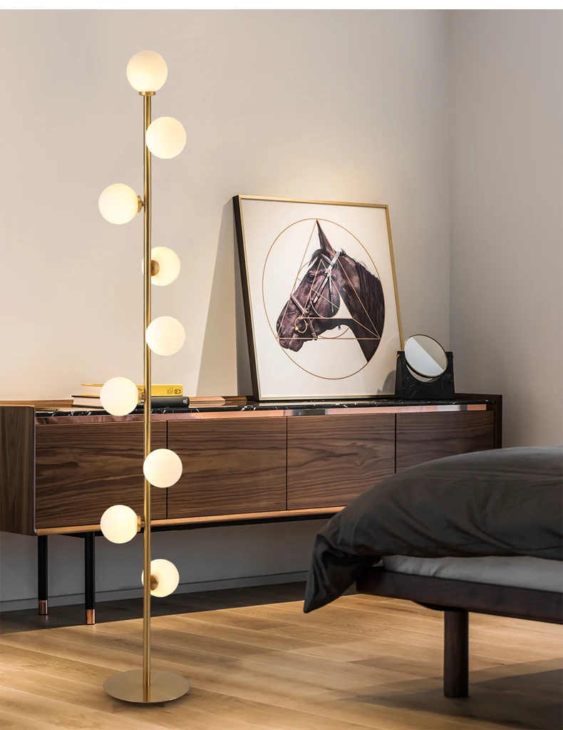 Celestina | Designerska lampa podłogowa z kulistym światłem