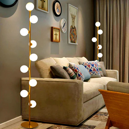 Celestina | Designerska lampa podłogowa z kulistym światłem