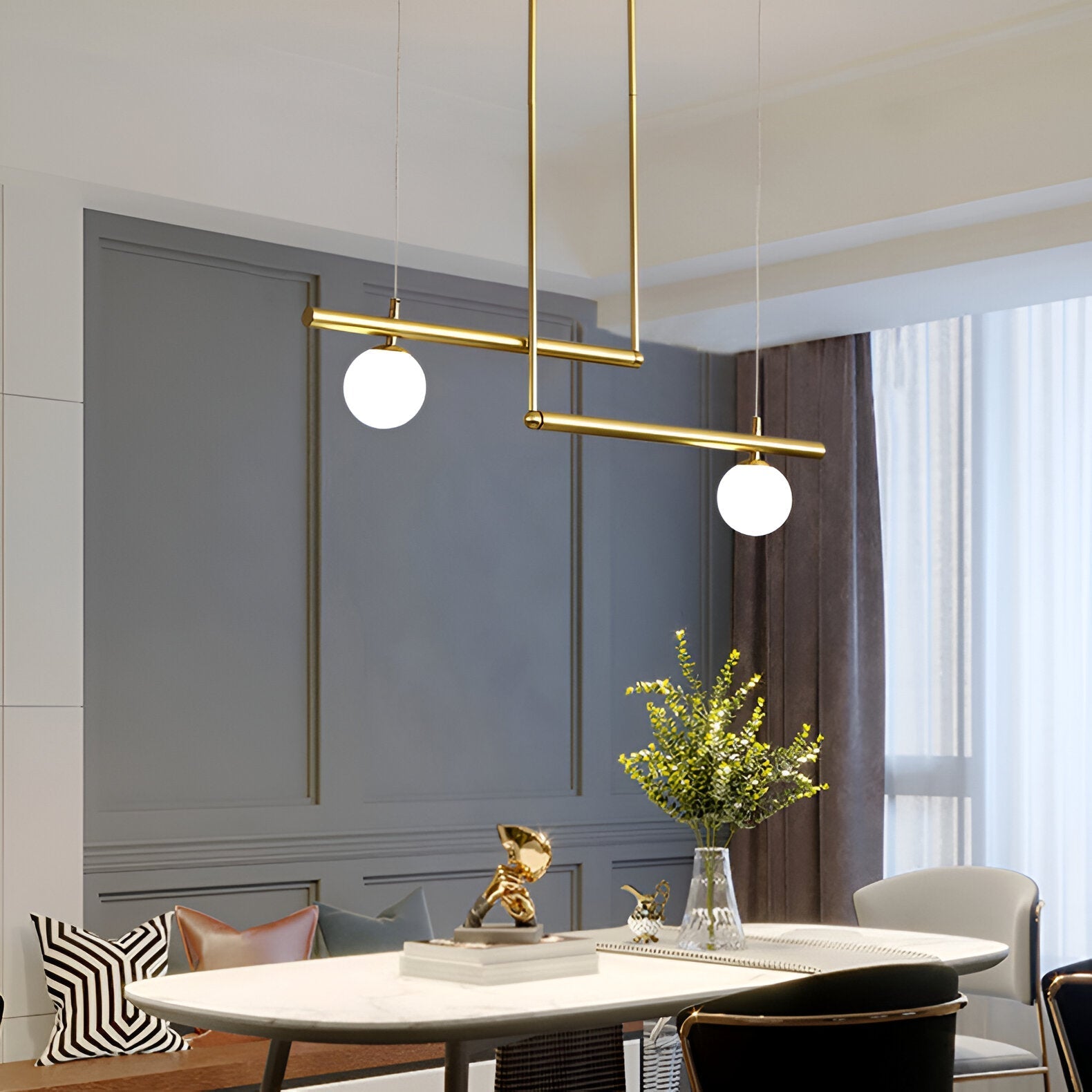 Lana | Nordic Linear Lampa wisząca do stołu jadalnego