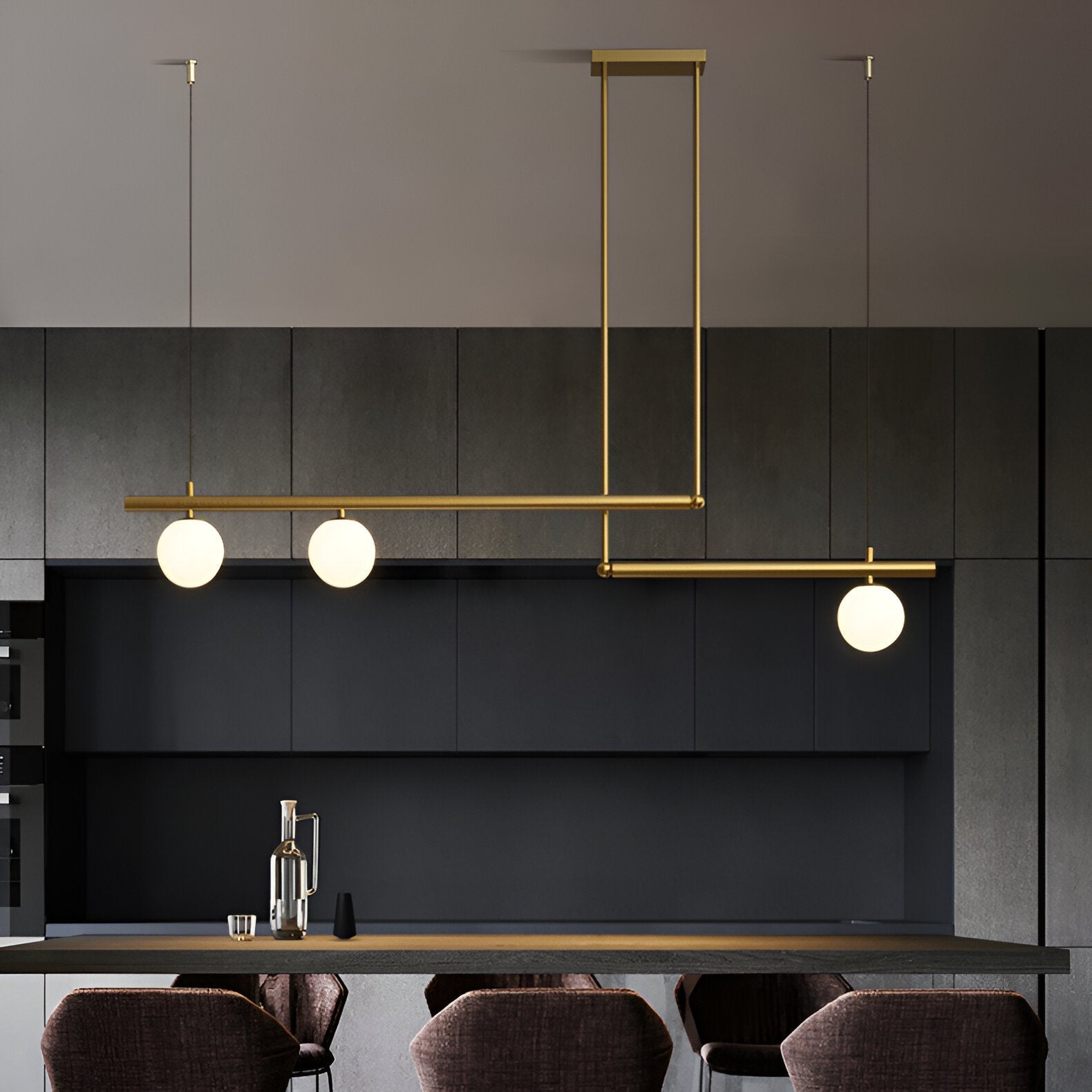 Lana | Nordic Linear Lampa wisząca do stołu jadalnego
