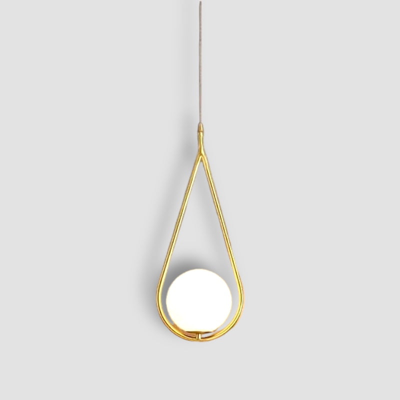 Aurea | Złota lampa wisząca LED, w kształcie kropli, nowoczesna