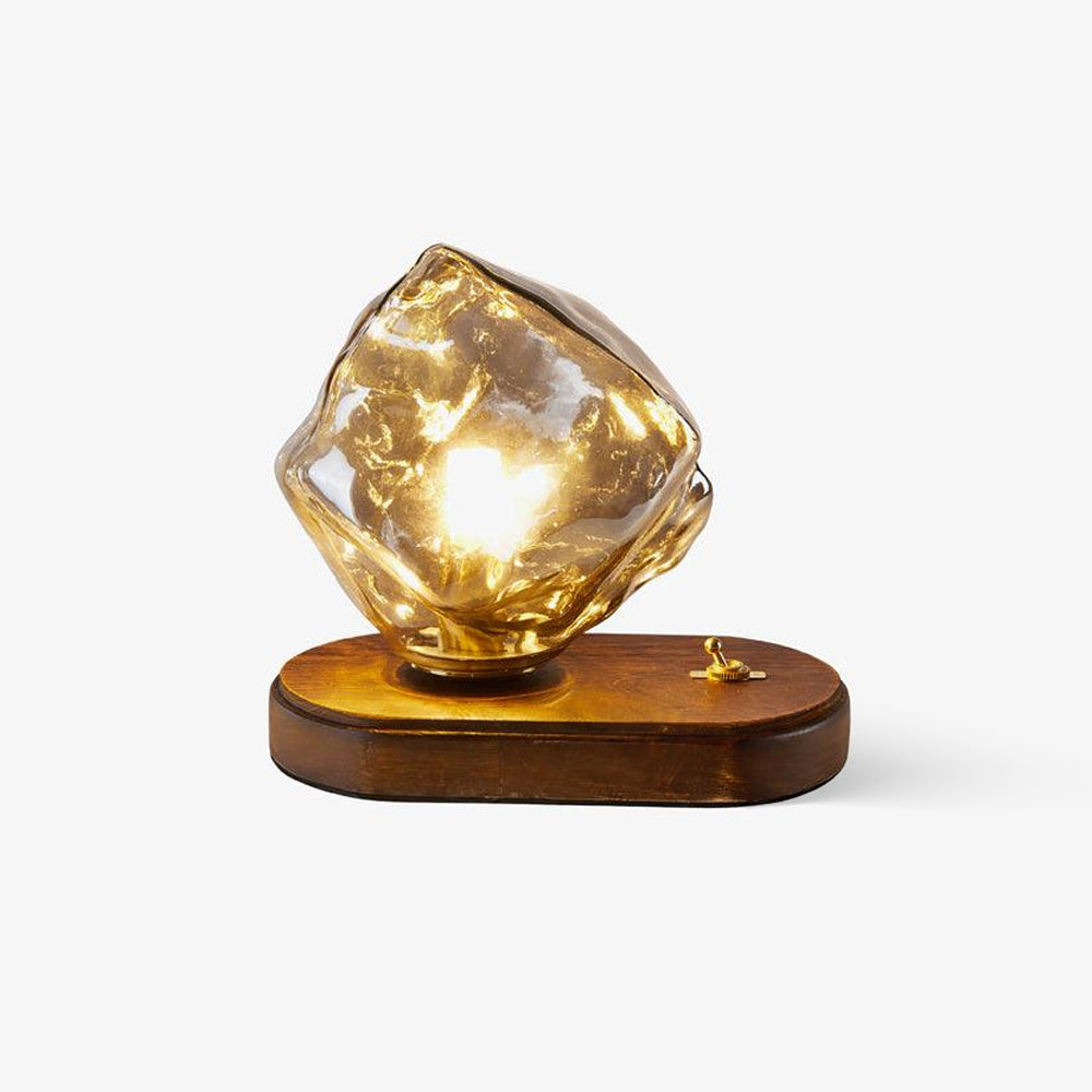 Averis | Szklana kryształowa lampa stołowa