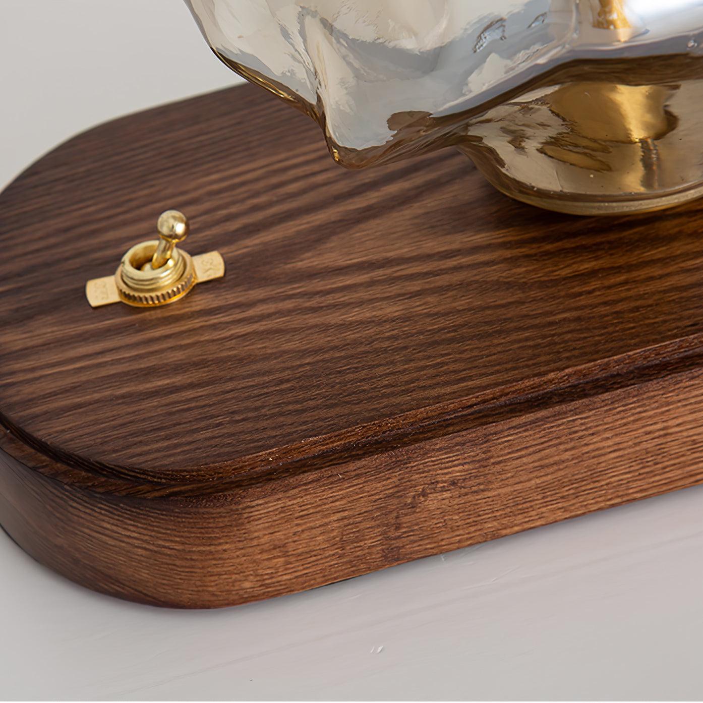 Averis | Szklana kryształowa lampa stołowa