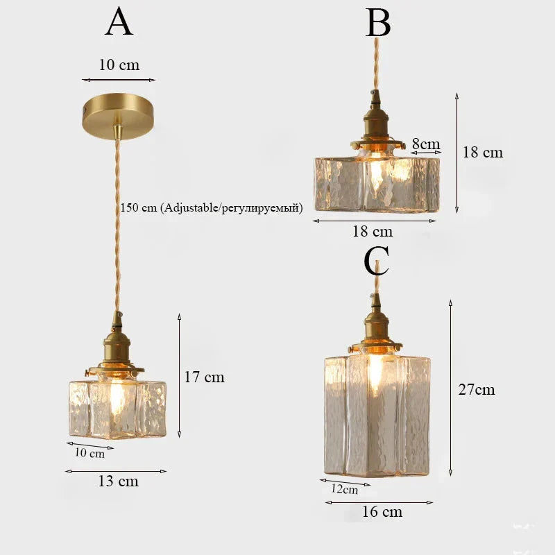 Orvani – lampa wisząca LED z kloszem w kształcie sześcianu
