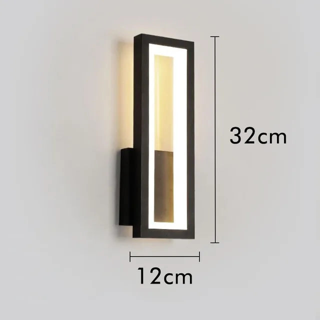 Linea | Minimalistyczna lampa ścienna LED, prostokątna