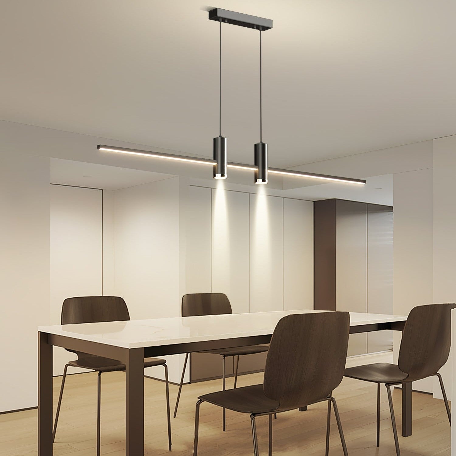 Linn | Minimalistyczna metalowa lampa wisząca
