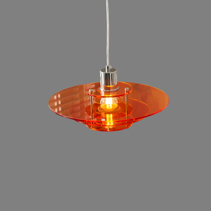 Luretta | czerwona lampa wisząca LED w stylu vintage