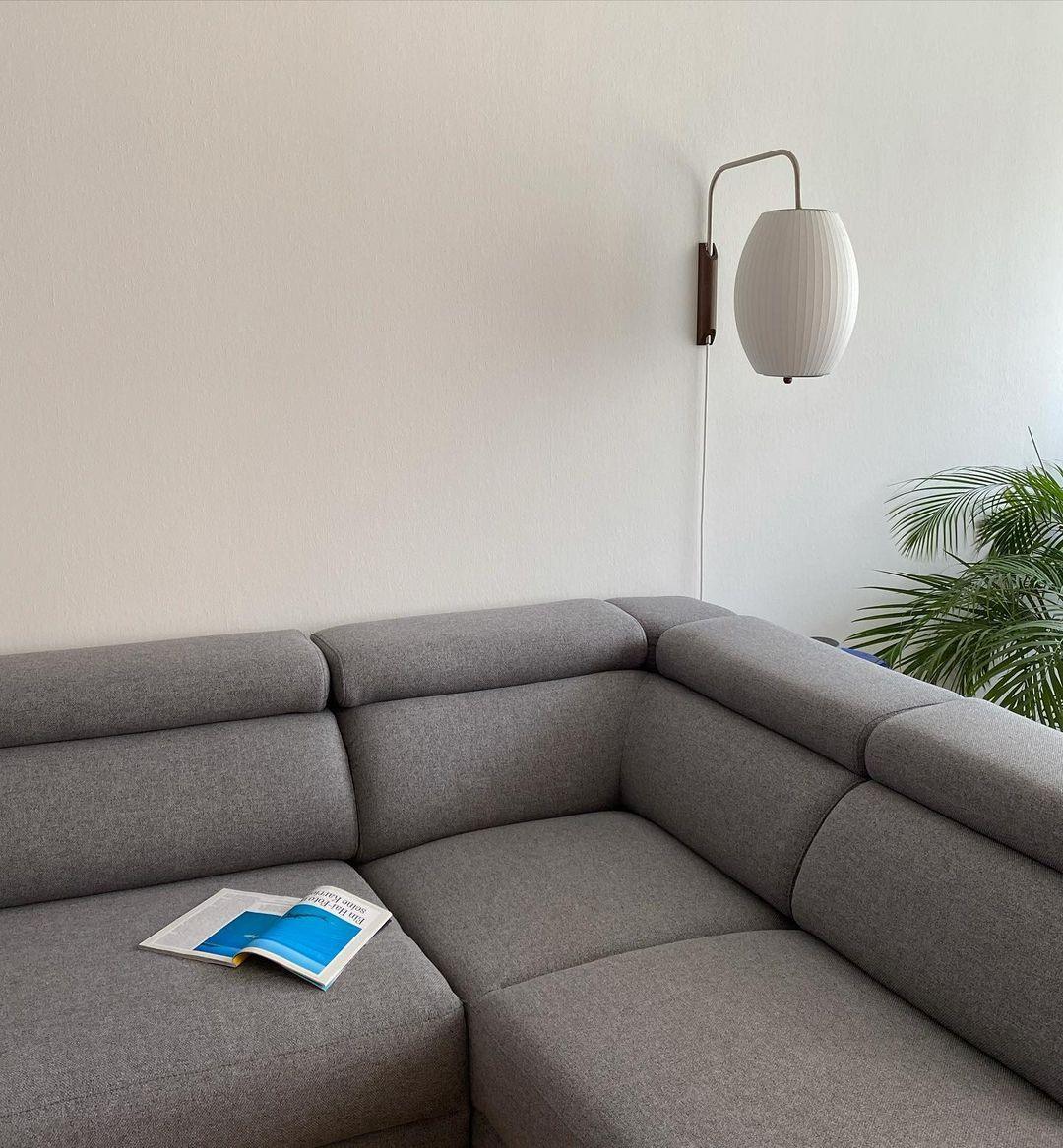 Eryvia | Owalna lampa ścienna z tkaniny
