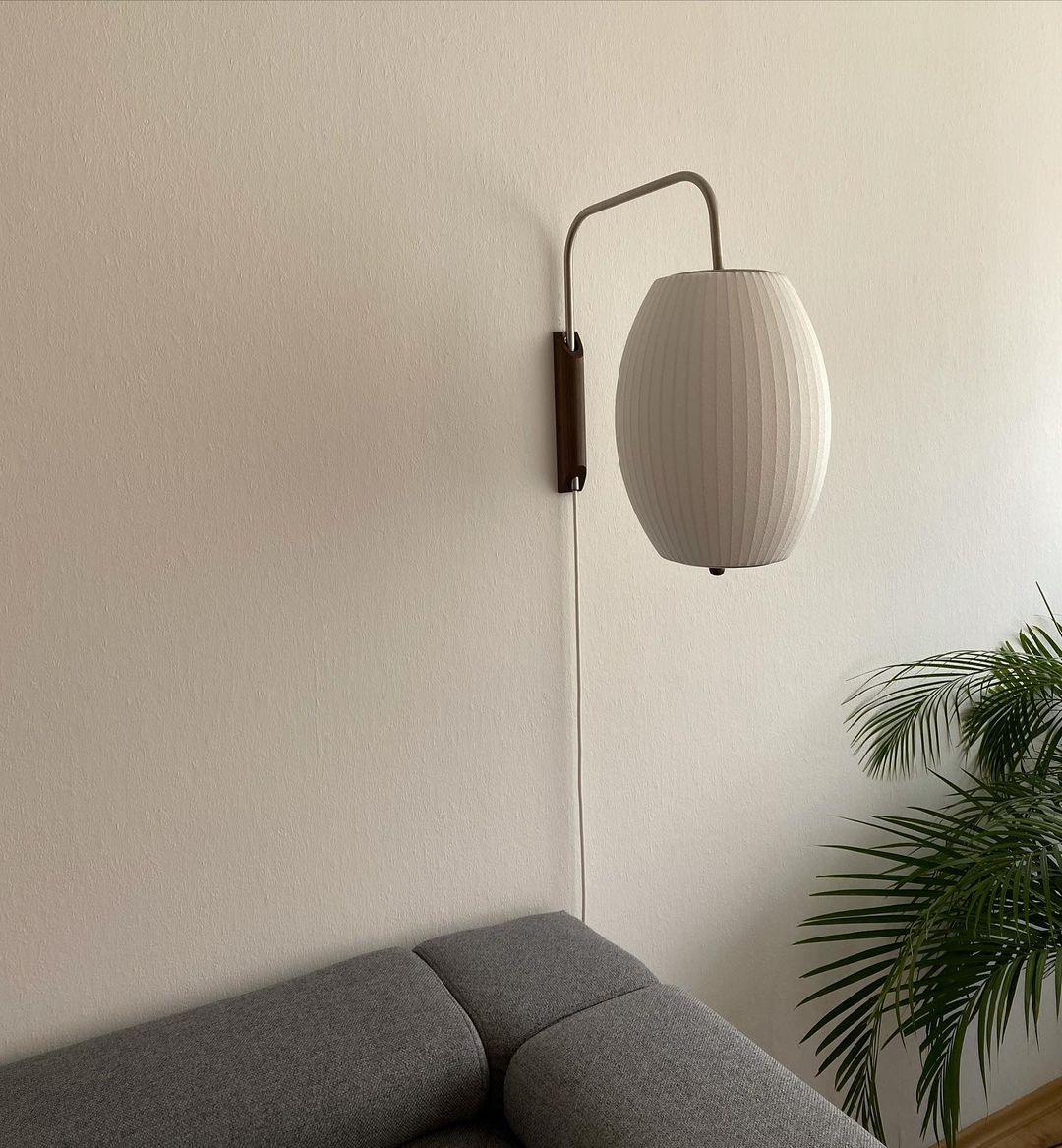 Eryvia | Owalna lampa ścienna z tkaniny