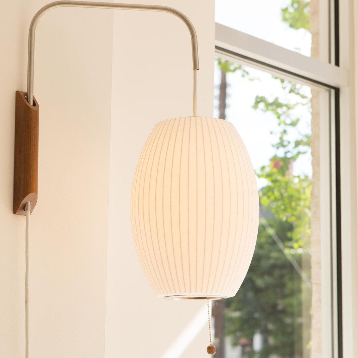 Eryvia | Owalna lampa ścienna z tkaniny