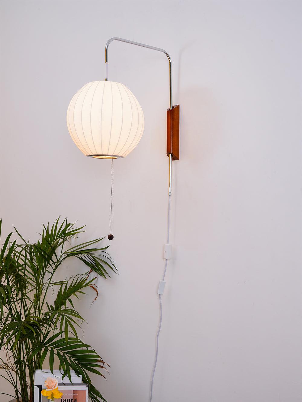 Eryvia | Owalna lampa ścienna z tkaniny