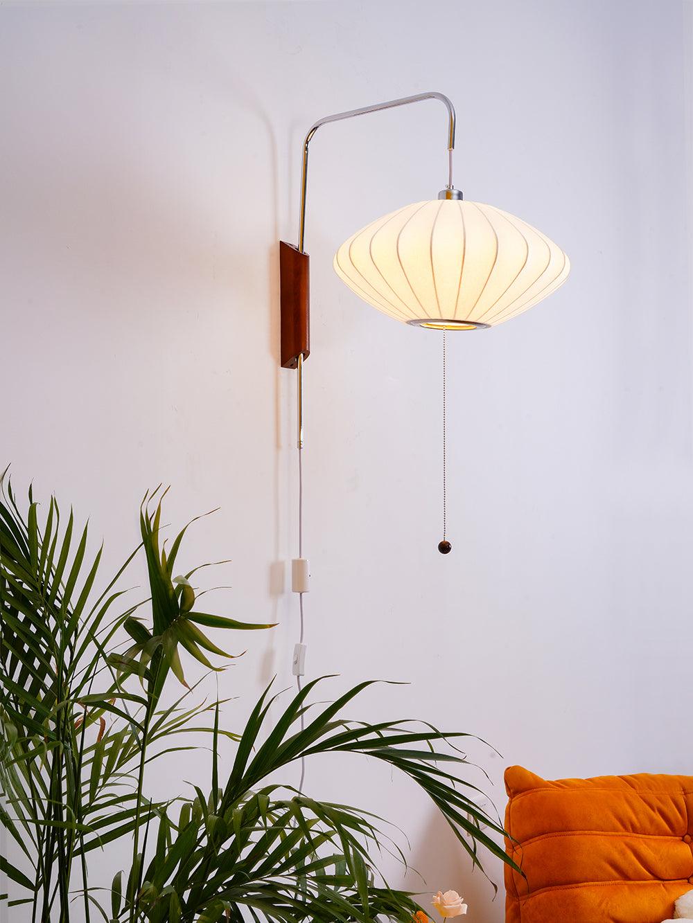 Eryvia | Owalna lampa ścienna z tkaniny