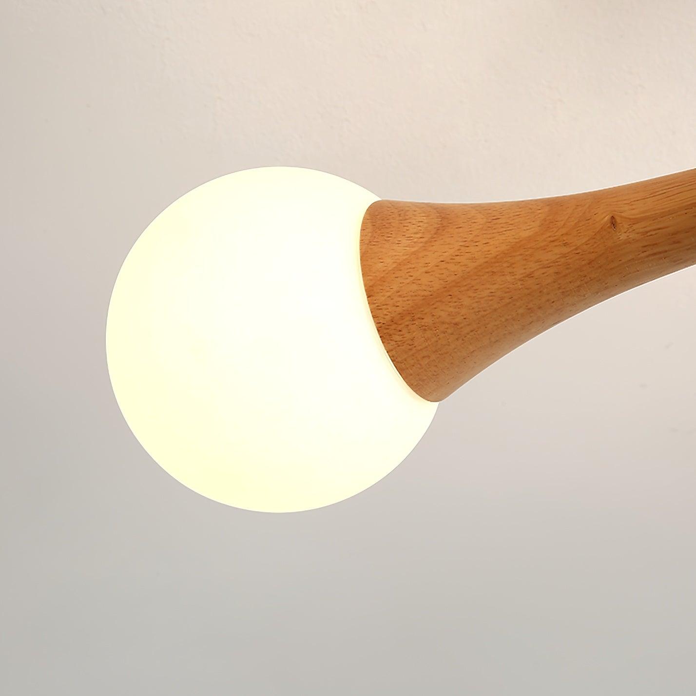 Trevian | Drewniana lampa sufitowa LED z 4 światłami