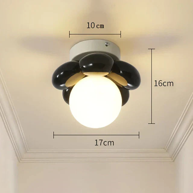 Nordia | Lampa sufitowa szklana Flower w stylu skandynawskim