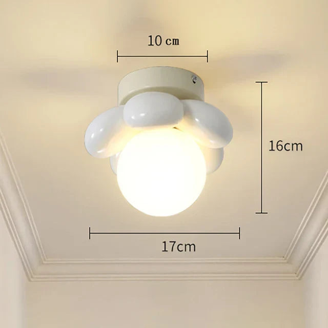 Nordia | Lampa sufitowa szklana Flower w stylu skandynawskim
