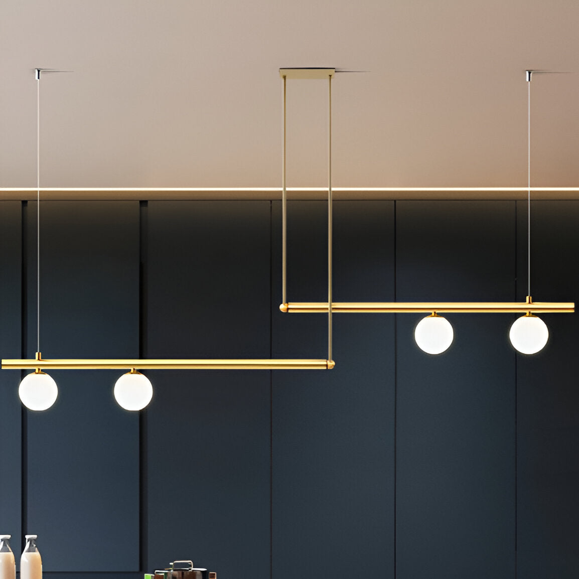 Lana | Nordic Linear Lampa wisząca do stołu jadalnego