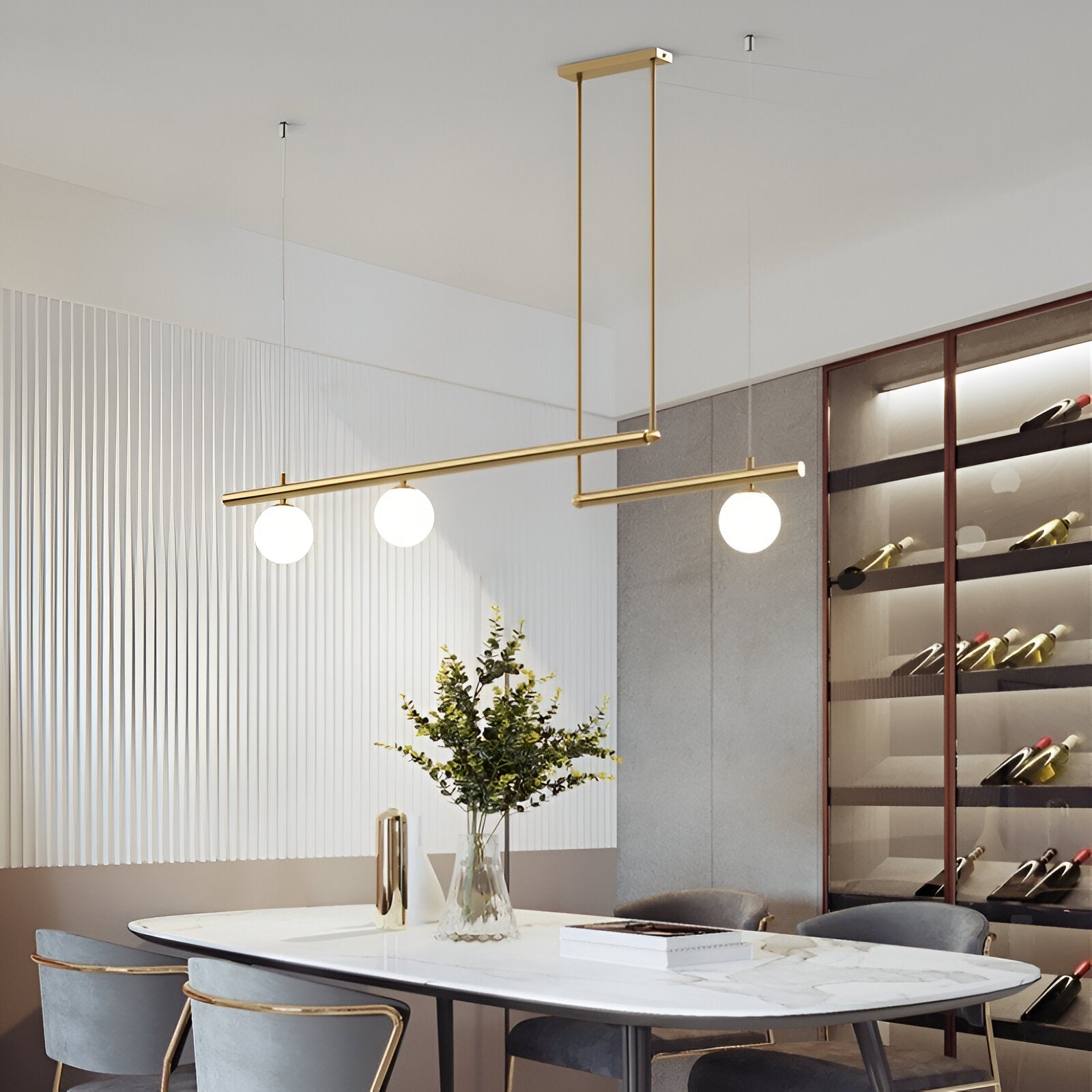 Lana | Nordic Linear Lampa wisząca do stołu jadalnego