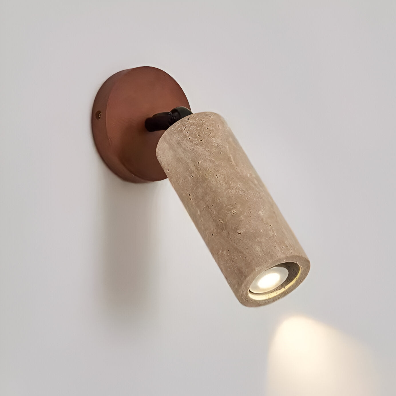 Trawertyn | Drewniana, regulowana lampa ścienna i sufitowa LED