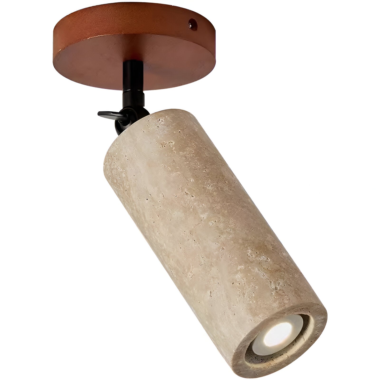 Trawertyn | Drewniana, regulowana lampa ścienna i sufitowa LED