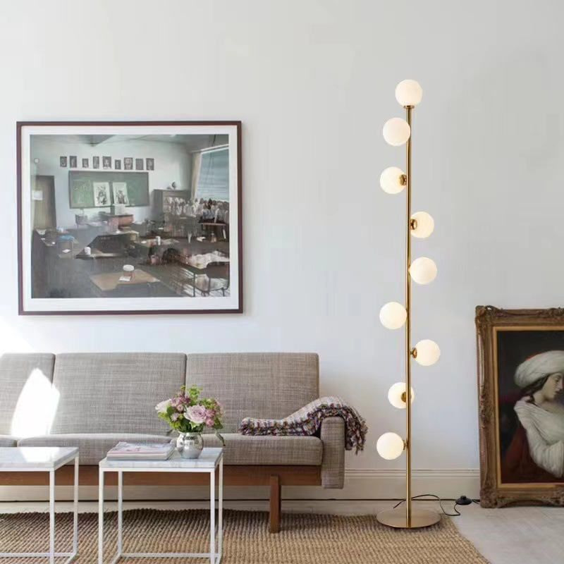 Celestina | Designerska lampa podłogowa z kulistym światłem