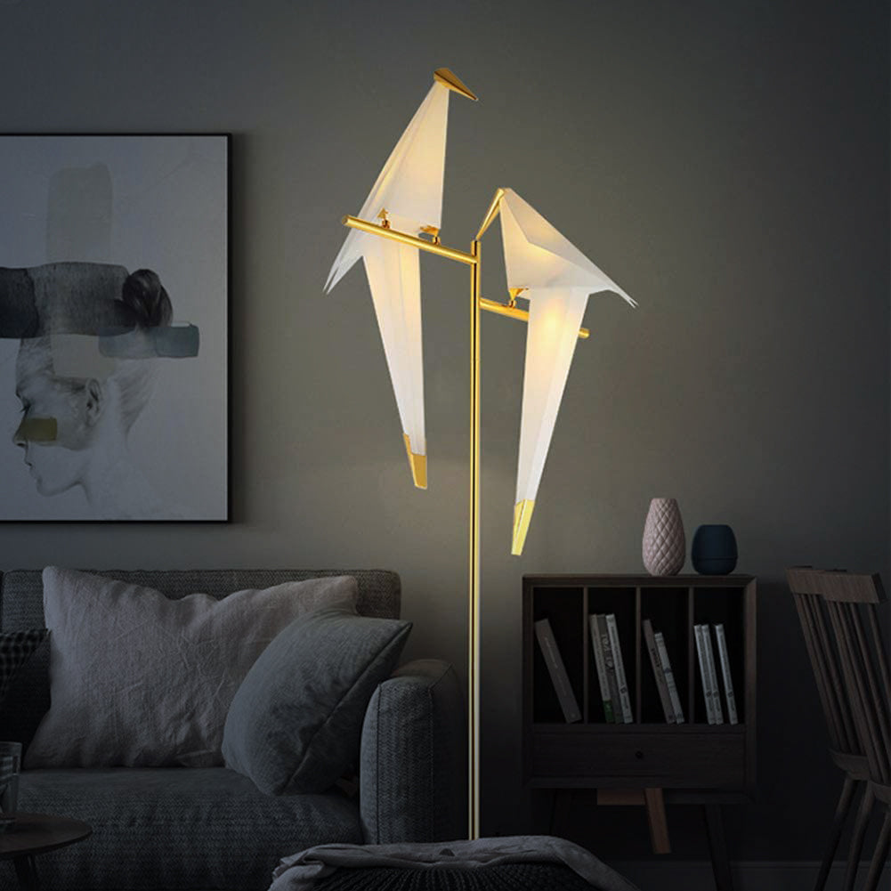 Avelora | Lampa podłogowa w kształcie ptaka origami